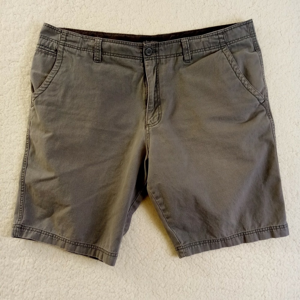 No Boundaries Shorts Mens 42 Waist Flat‎ Front Gray Cotton